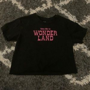 Disney Alice In Wonderland Take me to Wonderland crop top size M
